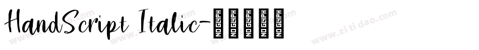 HandScript Italic字体转换